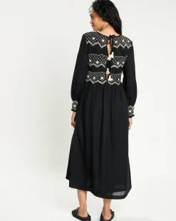 Manoush Robes|Robe 100% Laine Baptême noire