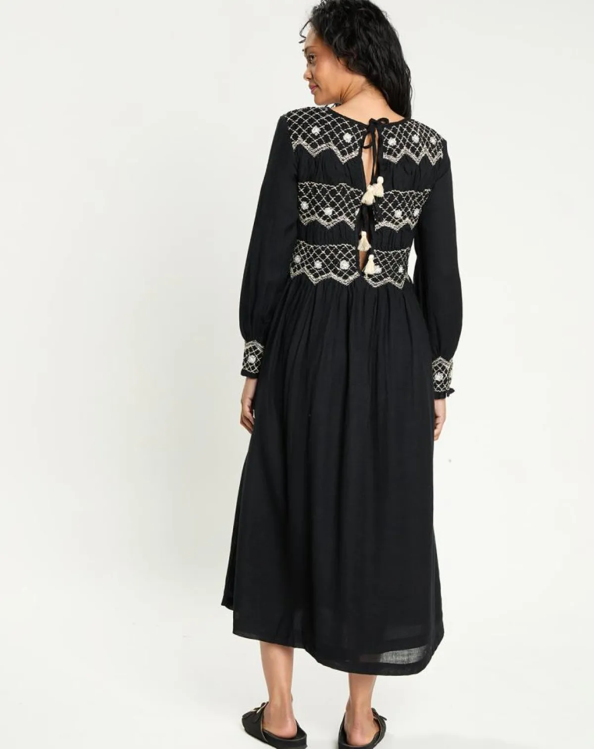 Manoush Robes|Robe 100% Laine Baptême noire