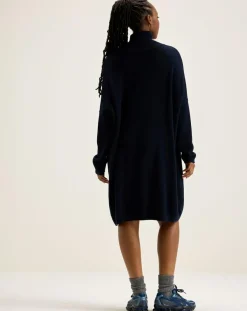 Bellerose Robes|Robe 100% Laine Mérinos Sens bleu marine