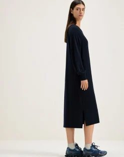 Bellerose Robes|Robe 100% Laine Mérinos Sinc bleu marine