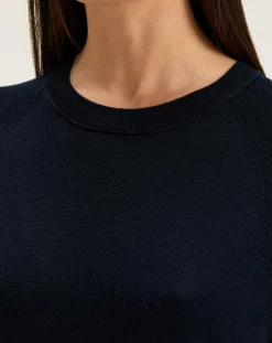 Bellerose Robes|Robe 100% Laine Mérinos Sinc bleu marine