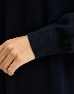 Bellerose Robes|Robe 100% Laine Mérinos Sinc bleu marine