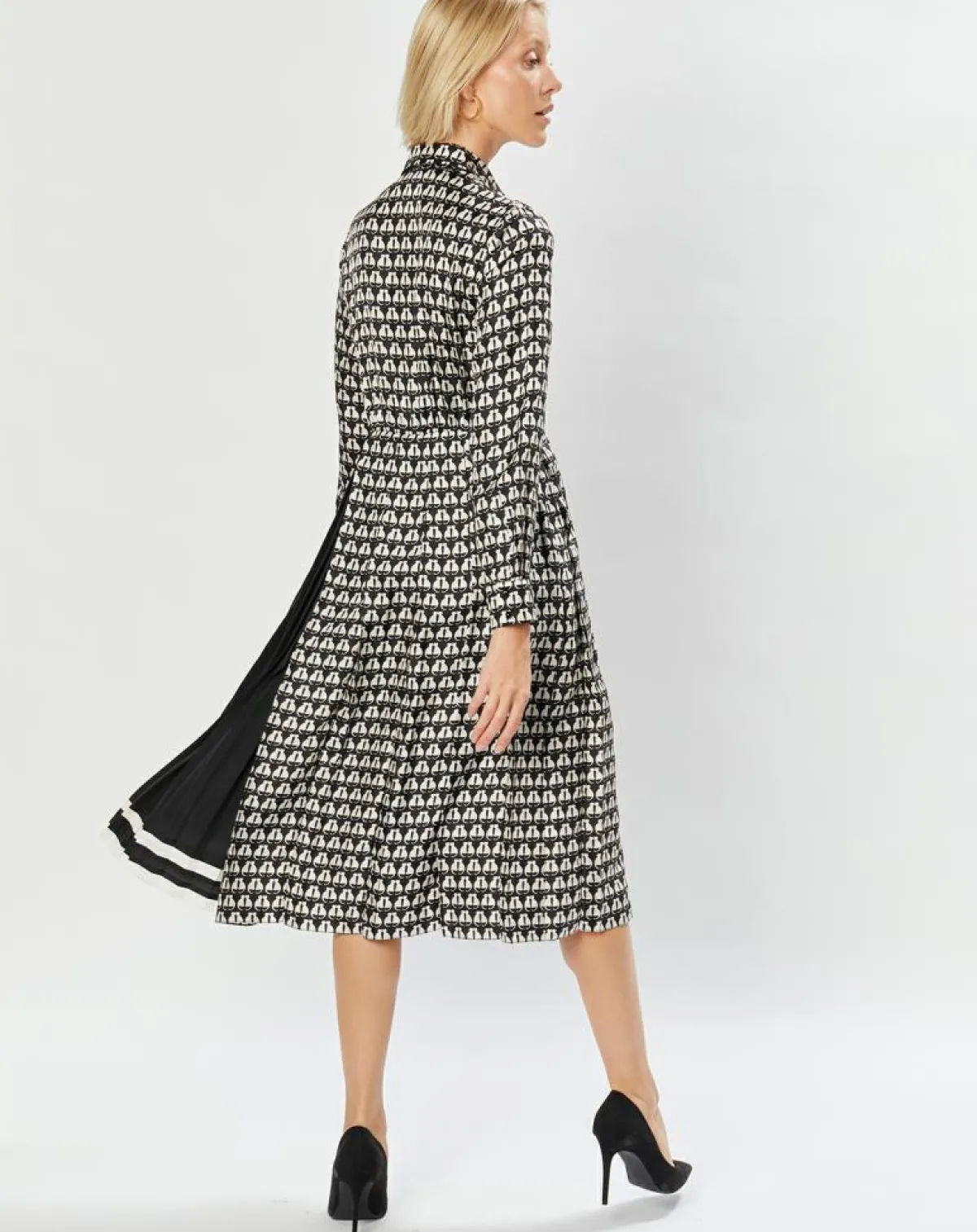 MaxMara Robes|Robe 100% Soie Pevera noire