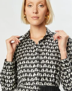 MaxMara Robes|Robe 100% Soie Pevera noire