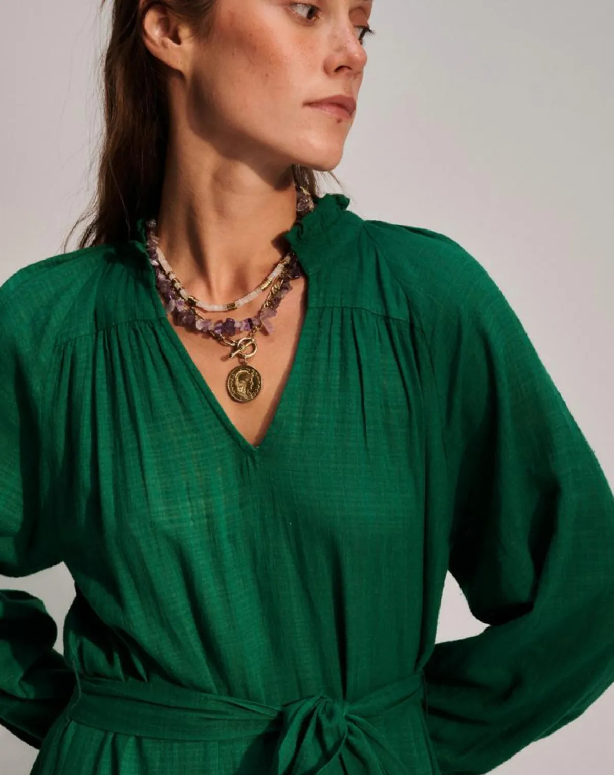 Stella Forest Robes|Robe à volants Olivia verte