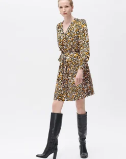 Caroll Robes|Robe Alice cognac