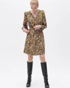 Caroll Robes|Robe Alice cognac