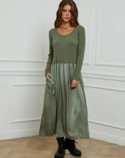 Alice & Charlotte Robes|Robe Alicia kaki