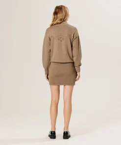 Rodier Robes|Robe Aliette ajourée 100% laine beige