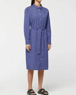 Jodhpur Chemises|Robe Alix rayée blanc/bleu