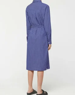 Jodhpur Chemises|Robe Alix rayée blanc/bleu