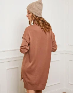 Fleur de cachemire Robes|Robe Anna camel