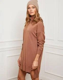 Fleur de cachemire Robes|Robe Anna camel
