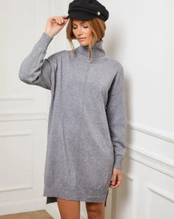 Fleur de cachemire Robes|Robe Anna grise