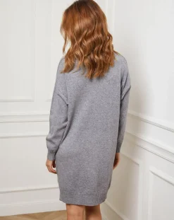 Fleur de cachemire Robes|Robe Anna grise