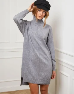 Fleur de cachemire Robes|Robe Anna grise