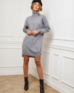 Fleur de cachemire Robes|Robe Anna grise