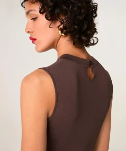 Rodier Robes|Robe Anne-Isabelle marron écorce