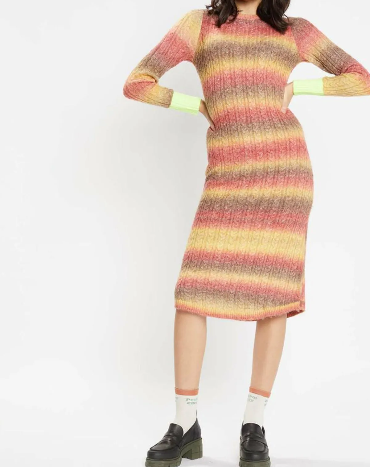 Manoush Robes|Robe Arc-en-ciel multicolore