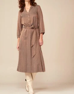 Bellerose Robes|Robe Armory à pois marron
