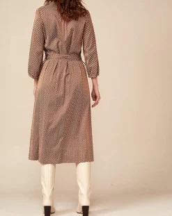 Bellerose Robes|Robe Armory à pois marron