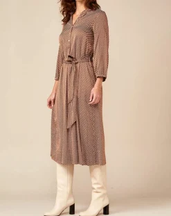 Bellerose Robes|Robe Armory à pois marron