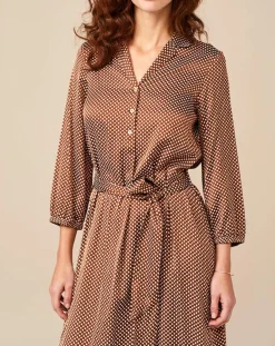 Bellerose Robes|Robe Armory à pois marron