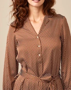 Bellerose Robes|Robe Armory à pois marron