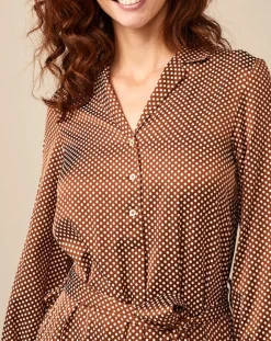 Bellerose Robes|Robe Armory à pois marron