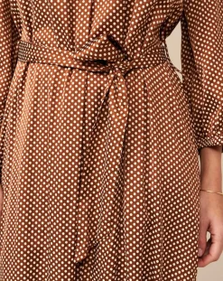Bellerose Robes|Robe Armory à pois marron