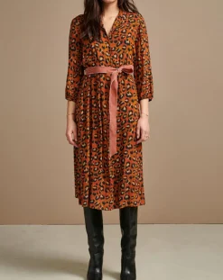 Bellerose Robes|Robe Armory Léopard orange