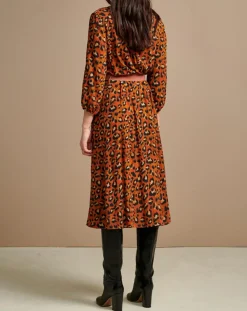 Bellerose Robes|Robe Armory Léopard orange