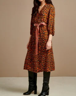 Bellerose Robes|Robe Armory Léopard orange
