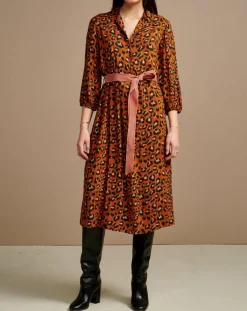 Bellerose Robes|Robe Armory Léopard orange