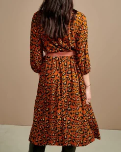 Bellerose Robes|Robe Armory Léopard orange