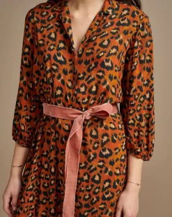 Bellerose Robes|Robe Armory Léopard orange
