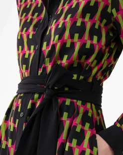 Indies Robes|Robe avec Ceinture Emrata geometric