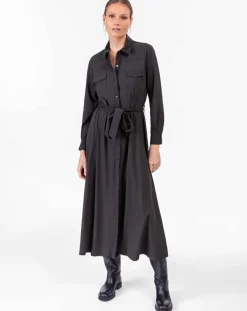 Indies Robes|Robe avec Ceinture Oscar noire