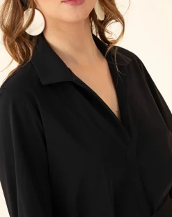 Indies Robes|Robe avec Ceinture Sari noire