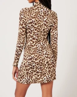 Manoush Robes|Robe Basic imprimée léopard