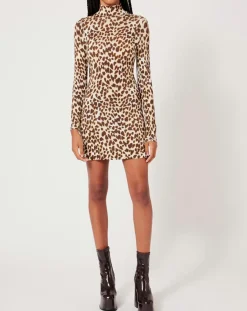 Manoush Robes|Robe Basic imprimée léopard