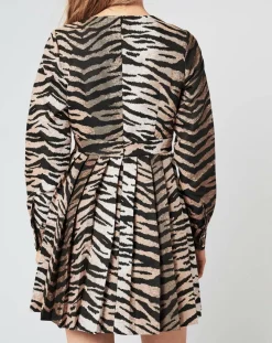 Manoush Robes|Robe Belle de Jour imprimée marron