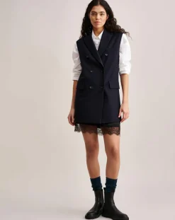 Bellerose Robes|Robe blazer Vesta bleu nuit