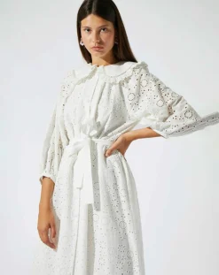 Manoush Robes|Robe Broderie blanche