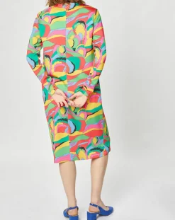 Manoush Robes|Robe Caftan Purple Country Pop fluo