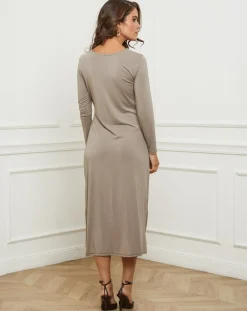 L'Armoire de Suzette Robes|Robe Celeste taupe