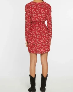 Suncoo Robes|Robe Cennet imprimée rouge