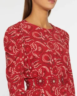 Suncoo Robes|Robe Cennet imprimée rouge