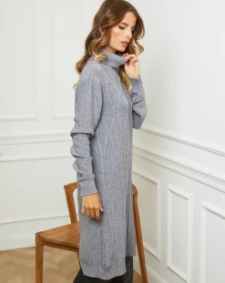 Fleur de cachemire Robes|Robe Charlotte grise