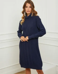 Fleur de cachemire Robes|Robe Charlotte marine